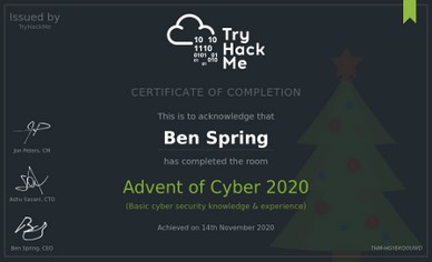Learn Cybersecurity free with TryHackMe -Advent of Cyber