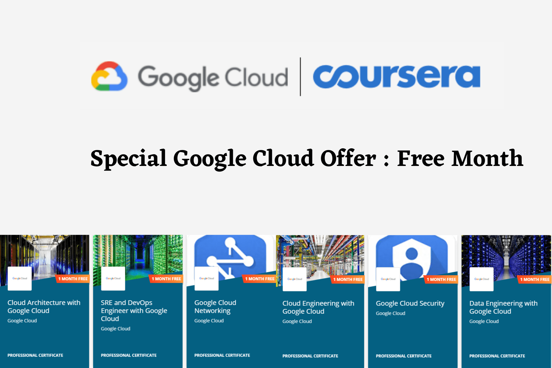 Special Google Cloud Offer : Free Month