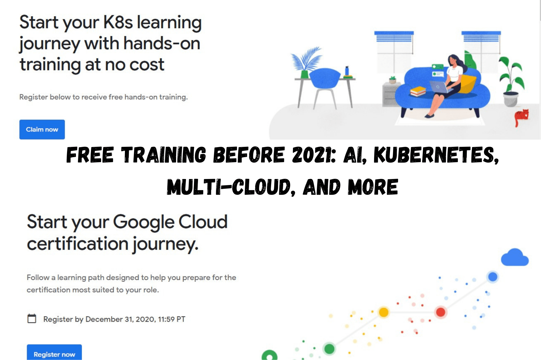 Free training before 2021: AI, Kubernetes, multi-cloud, and more