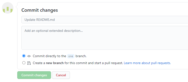 commit in github