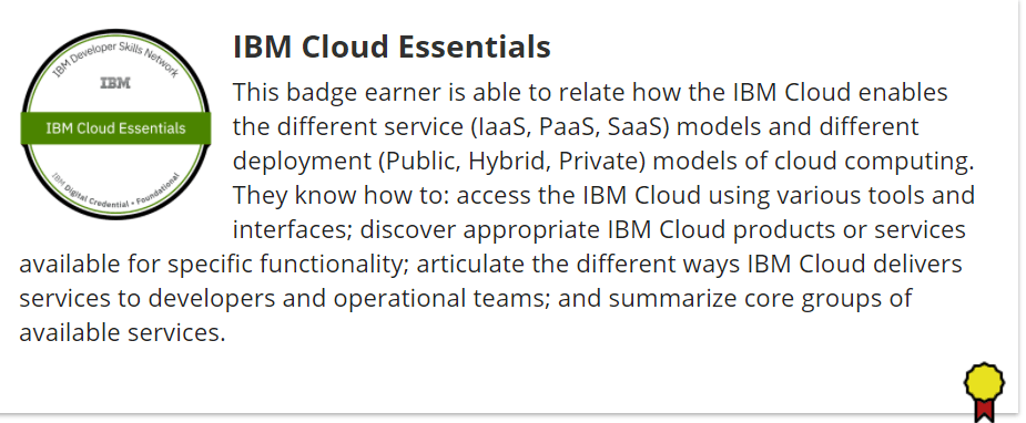 Free Cloud Computing Certification : IBM Cloud Essentials - V3