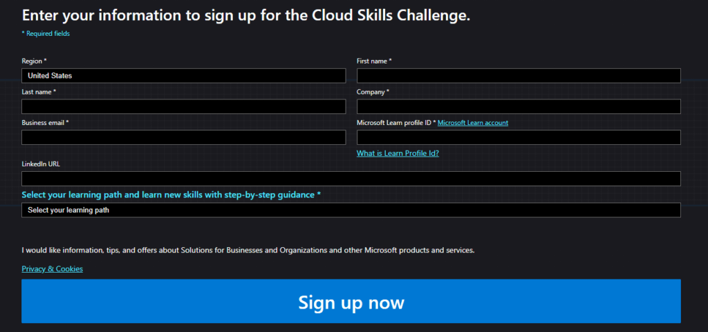Microsoft Cloud Skills Challenge