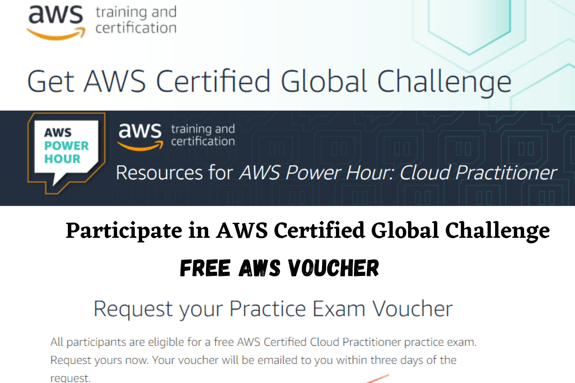 how to get free aws certification voucher