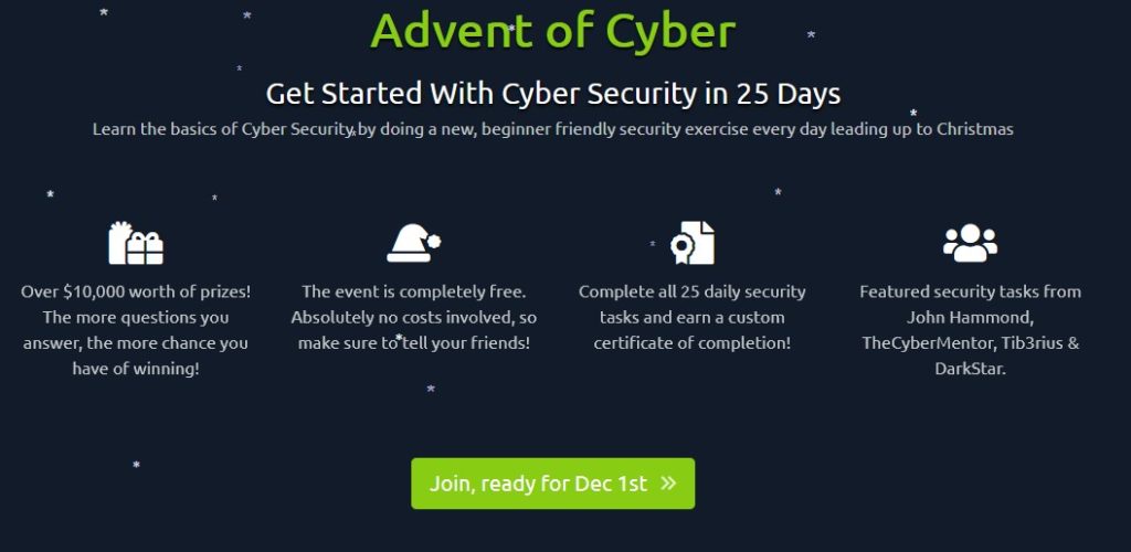 Learn Cybersecurity free with TryHackMe -Advent of Cyber