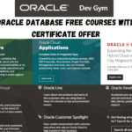 Oracle Database Free Courses with Certificate offer