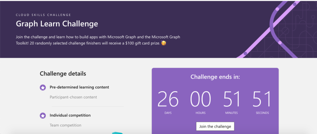 Participate in Microsoft Graph Learn Challenge and win prizes