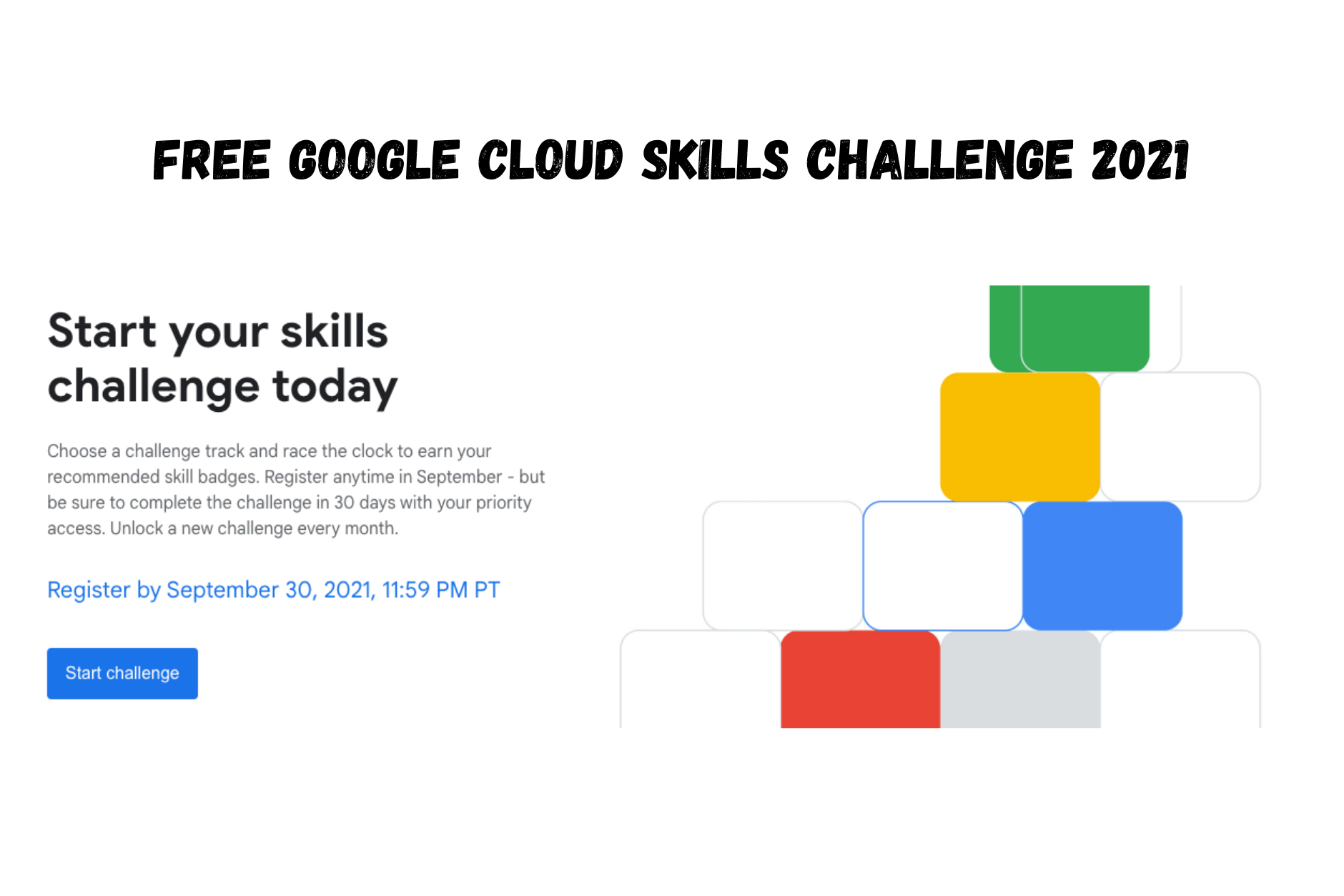 Free Google cloud challenge