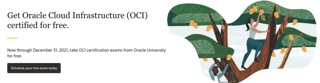 Oracle  Free Training and Certification for Oracle Cloud Infrastructure